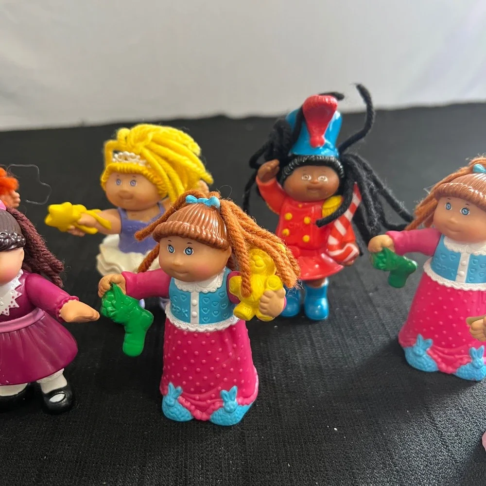 Vintage Cabbage Patch Kids PVC Mini Figures Lot 8 1992 1994 Christmas Holiday CP